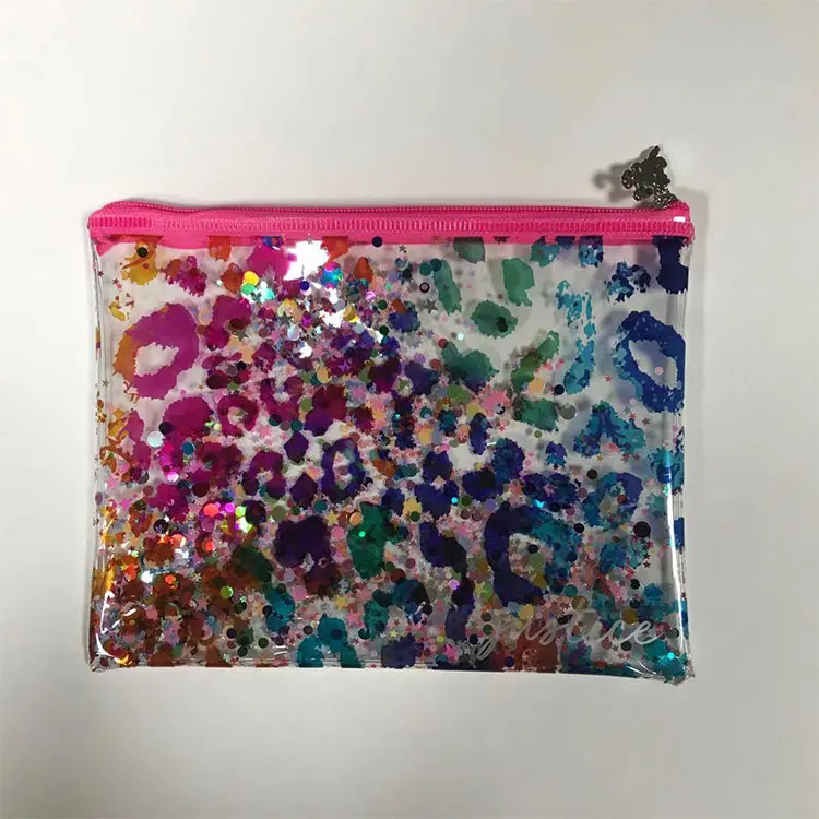 Glitter Zipper Pencil Bag